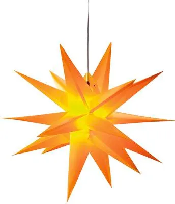 Produktbild von LED-Kunststoffstern Ø 60 cm gelb Lichtfarbe warmweiß inkl. Timer
