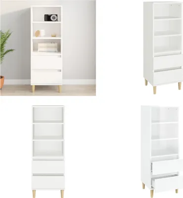 Image de vidaXL Highboard Blanc 40x36x110 cm Bois composite - Highboard - Buffet - Armoire