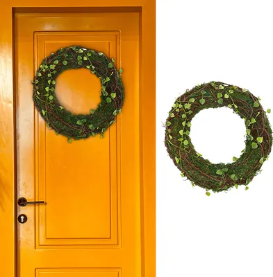 Produktbild von Dekohänger Türkranz Moos Türhänger Ø30cm grün Fensterdeko Kranz Türkranz