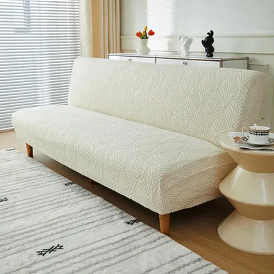 Produktbild von Dehnbarer, wasserdichter Sitzbezug für eine 3-Sitzer-Sitzbank ohne Armlehnen, beige, Größe M