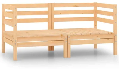 Immagine prodotto di Panca da giardino a due posti, realizzata in legno di pino massello, dimensioni 63,5 x 63,5 x 62,5 cm
