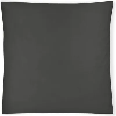 A plain, dark gray pillowcase.