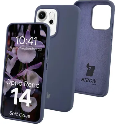 Produktbild von Silikon Handyhülle für Oppo Reno 14, Bizon Soft Case, Dunkelblau