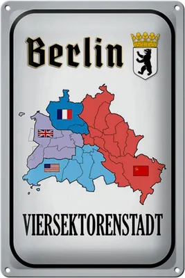 Produktbild von Blechschild Spruch 20x30cm Berlin Viersektorenstadt