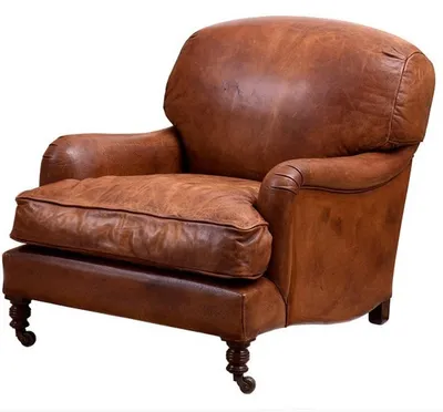 Produktbild von Casa Padrino Chesterfield Luxus Echt Leder Ohrensessel im Vintage Cigar Braun Design, 84 x 100 x 86 cm
