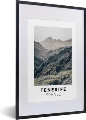 Produktbild von MuchoWow® Gerahmtes Poster Teneriffa - Spanien - Berge 40x60 cm - Poster mit Schwarzem Bilderrahmen Wandposter Rahmen Foto Bilder - Poster in Rahmen