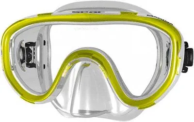 Image de Masque de plongée pour enfants Seac Marina en silicone jaune**