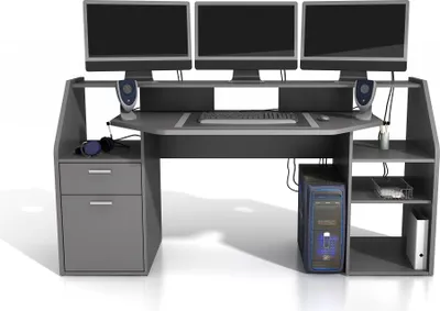 Produktbild von Schreibtisch Zockertisch Gamingtisch Computertisch Zockerschreibtisch "Zetel I"