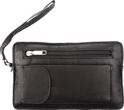 Produktbild von Bag Street Herren Handgelenktasche Dokumententasche Echtleder Schwarz