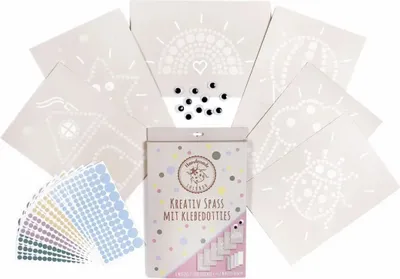 Produktbild von Kreativ Spass Klebedotties pastell 6 Motiv 1300 Sticker 12 Wackelaugen