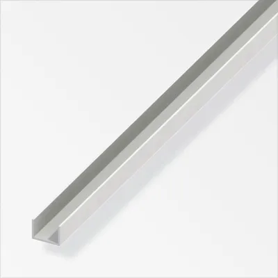 Produktbild von alfer U-Profil 1 m, 10 x 21 x 1 mm PVC (Kunststoff) glatt weiss
