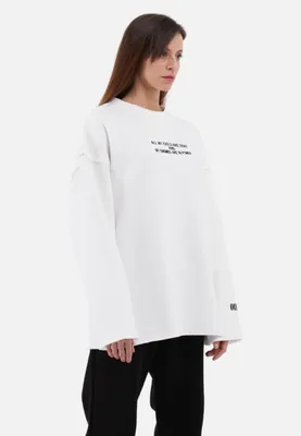 Produktbild von Oversize Sweatshirt Uni L Weiß