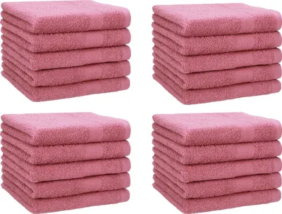 Produktbild von Betz 20 Stück Gästetücher 30x50 cm PREMIUM 100% Baumwolle Set  Farbe: altrosa