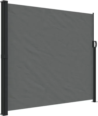 A retractable side awning, shown in its extended position.