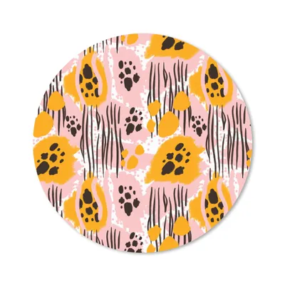 Produktbild von MuchoWow® Mauspad Mousepad Rosa - Orange - Formen - Muster 30x30 cm - Mousepads - Maus Mat - Pad - Mausunterlage - Tischunterlage - Schreibtischmatten