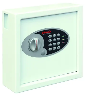 Produktbild von Phoenix Safe Co. Cygnus KS0031E, Weiß, 30 Haken, Elektronisch, 6,5 l, 300 x 100 x 280 mm, 295 x 80 x 275 mm