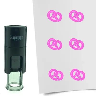 Produktbild von CombiCraft Selbstfärbender Stempel 'Bretzel' in der Farbe Pink, Ø10mm