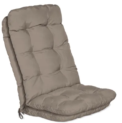 Produktbild von Beautissu 2er Set Hochlehner Auflagen Flair HL, 120x50x8cm, Taupe