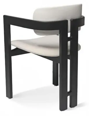 Zdjęcie produktu dla Fotel Krzesło Jadalnia Nowoczesny Design Tekstylny Biały Podłokietnik Tapicerowane Krzesło