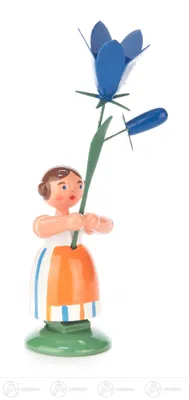 Produktbild von Ostern & Frühjahr Blumenmädchen mit Glockenblume Höhe ca 11,5 cm