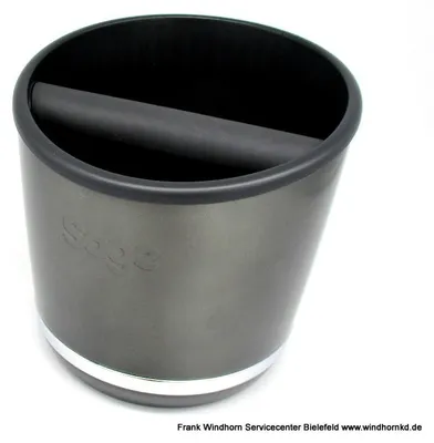 Obrázek produktu pro Sage the Knock Box, Nádoba na pevné kávové zbytky, Šalvěj lékařská, Černá, Stříbrná, Plast, Nerezová ocel, 1 kusů, 164 mm