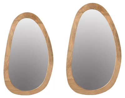 Productafbeelding van StarFurn Spiegel Lou Organisch Naturel Mangohout 60cm