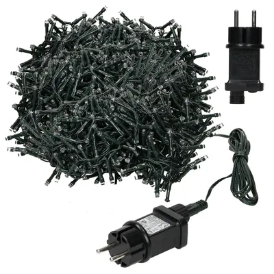 Produktbild von ECD Germany LED Cluster Lichterkette Außen Innen 15 m, Weihnachtsbeleuchtung, LED Büschellichterkette Weihnachten, wetterfest 750 LED Warmweiß Timer
