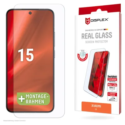 Immagine prodotto di Displex Screen Protector (10H) per Xiaomi 15, Eco Mounting Frame, resistente ai graffi