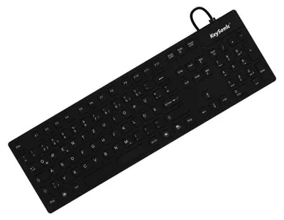 Zdjęcie produktu dla KeySonic Industrie-TAS, 105 Tasten, USB, BK, KSK-8030 IN(FR)