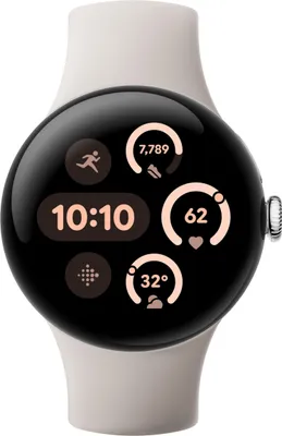 Produktbild von Google Pixel Watch 3 AMOLED 45 mm Digital Touchscreen 4G Silber WLAN GPS