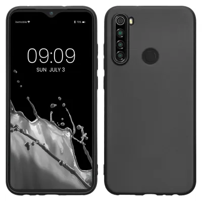 Produktbild von kwmobile Handyhülle für Xiaomi Redmi Note 8 (2019 / 2021) Hülle - Silikon Case metallisch schimmernd - Schutzhülle Cover - Metallic Grau