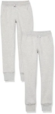 Produktbild von A. Essentials Mädchen Jogginghosen, 2er-Pack, Hellgrau Meliert, 9 Jahre
