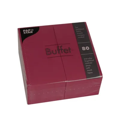 Produktbild von Papstar Servietten bordeaux 33x33cm 2lagig 80 Stück