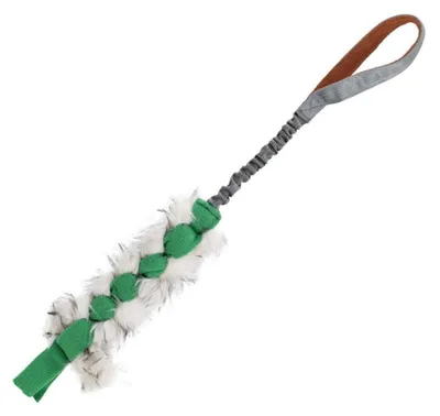 Immagine prodotto di Giocattolo per cani, elastico da tirare, ideale per cuccioli mordaci, cani di taglia media e grande, per l'addestramento, colore verde