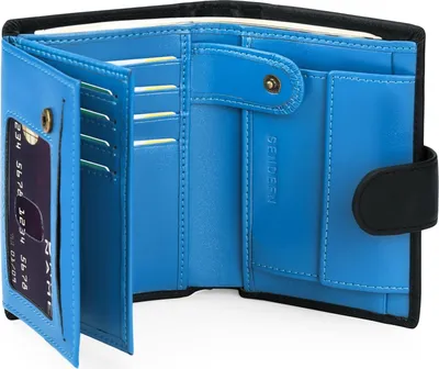 Image de Portefeuille pour hommes avec protection RFID, Grand Portefeuille en cuir véritable pour hommes, format vertical, Portefeuille Trifold pour hommes, Portefeuille Wallet Portmonee