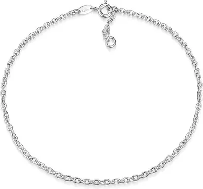 Produktbild von SILBERKETTEN STORE Fußkette Erbse 2,2, Länge wählbar von 23-30cm - 30cm