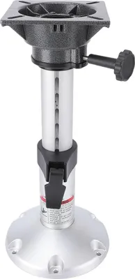 Produktbild von Bootssitzsockel, höhenverstellbar von 13 Zoll bis 18 Zoll, Marine-Stuhlbasis aus Aluminiumlegierung mit Verriegelungsmechanismus, 360°-Drehung
