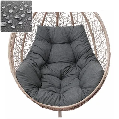 Zdjęcie produktu dla Poduszka ogrodowa "GEORGE" - 120×100×8 cm, do wiszącego fotela i huśtawki - wodoodporna, odporna na promieniowanie UV | PillowPrim