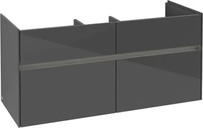 Image de Villeroy & Boch Collaro Meuble sous-lavabo, 4 tiroirs, lavabo au centre, avec éclairage, 1154x546x444mm, C012B0FP