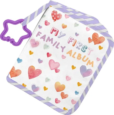 Produktbild von Stoff-Babyalbum mit Spiegel & Haken – Kinderfotoalbum, sicher & weich, ideal für Erinnerungen