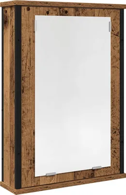 Obrázok produktu pre vidaXL Kúpeľňová zrkadlová skrinka so vzhľadom antického dreva 42x12x60 cm materiál na báze dreva