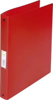 Zdjęcie produktu dla Q-Connect® KF02907 Segregator ringowy przezroczysty - A4, 4 ringi, ring Ø 25 mm, czerwono-przezroczysty