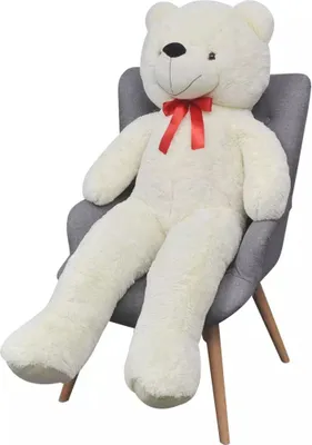 Produktbild von vidaXL Weicher XXL-Plüsch-Teddybär Weiß 85 cm