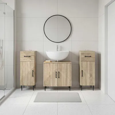Productafbeelding van Maison Exclusive - Badkamermeubelsysteem HAARLEM, 3-delig, Sonoma-eikenhout