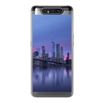 Produktbild von MuchoWow® Handyhülle Schutzhülle Hülle für Samsung Galaxy A80 New York - Wasser - Brücke Silikon Softcase Handy Hülle - Schutzdeckel
