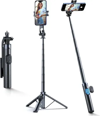 Image de Wozinsky Selfie Stick Wc1Y30S Trépied télescopique 1,3 m avec support pour téléphone - Noir