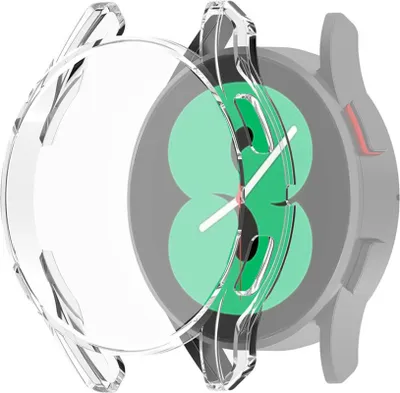 Image de subtel - protection 2 en 1 pour Samsung Galaxy Watch 4 (44mm) - coque couleur Transparent anti rayure pour le verre et la monture de votre montre connectée.