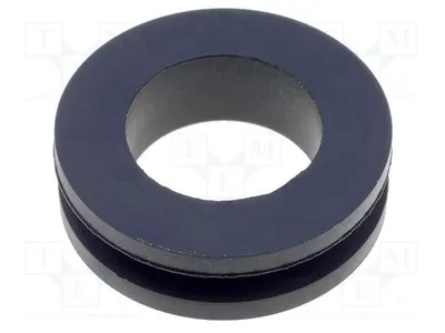 Obrázek produktu pro 10 kusů černých průchodek, montážní otvor: 18 mm, pryžový otvor: 14 mm