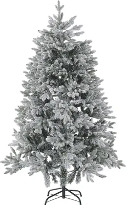 Produktbild von BELIANI Weihnachtsbaum 180 cm Weiß Schneebedeckt mit Kunstschnee und Ständer Weihnachtszeit/  Weihnachten/ Wohnzimmer Modern
