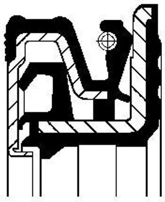 Produktbild von CORTECO Wellendichtring Differential 19033622B Antriebsachse NBR (Nitril-Butadien-Kautschuk)